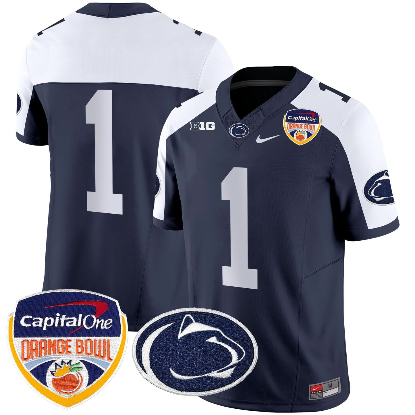 PSU Orange Bowl Patch Vapor Limited Jersey - All Stitched