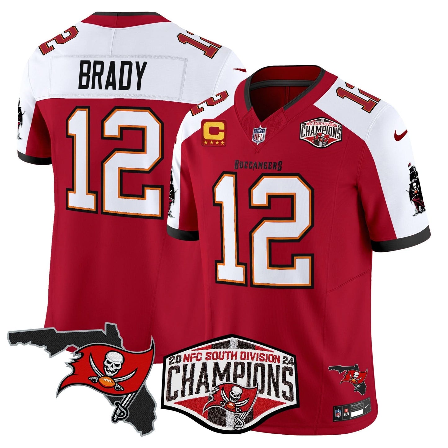Buccaneers 2024 NFC South Division Champions Patch Vapor Limited Jersey - All Stitched