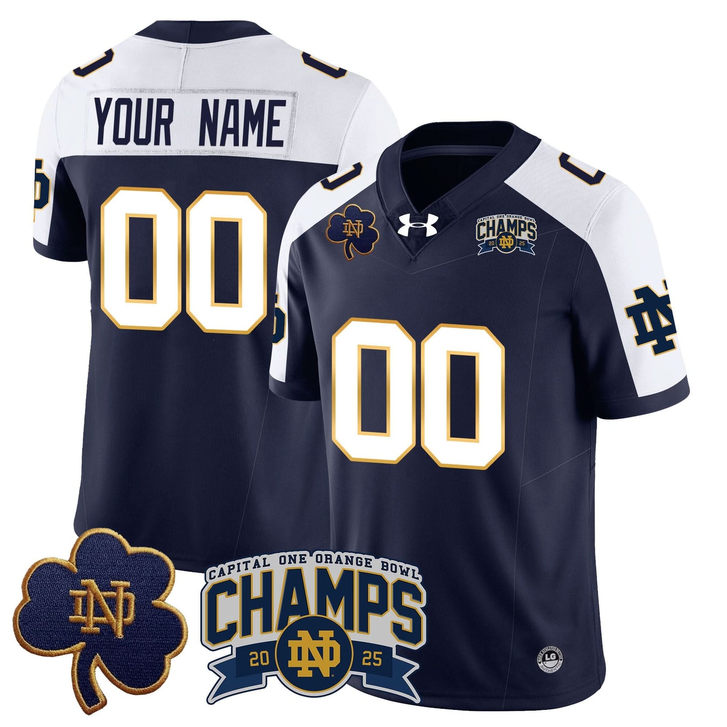 Custom NDFI 2025 Orange Bowl Champions Jersey N6 - All Stitched