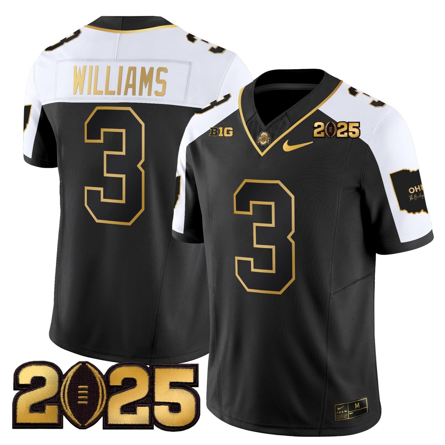 OSB 'Heritage Stripe' CFP Final Patch Gold Vapor Limited Jersey - All Stitched