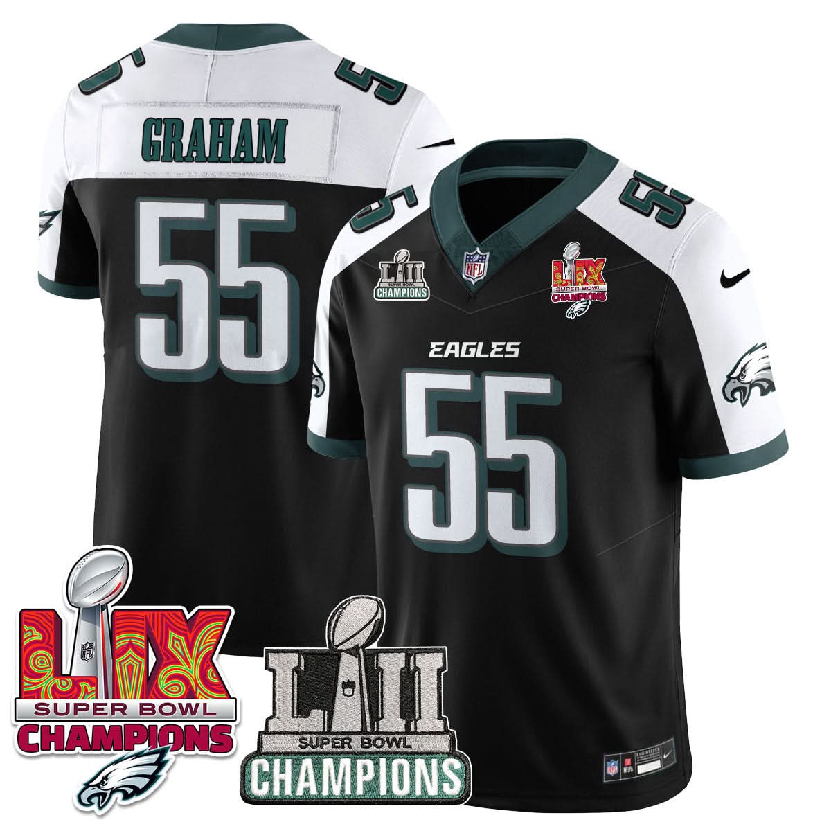 PE LII-LIX Super Bowl Champions Vapor Limited Jersey - All Stitched