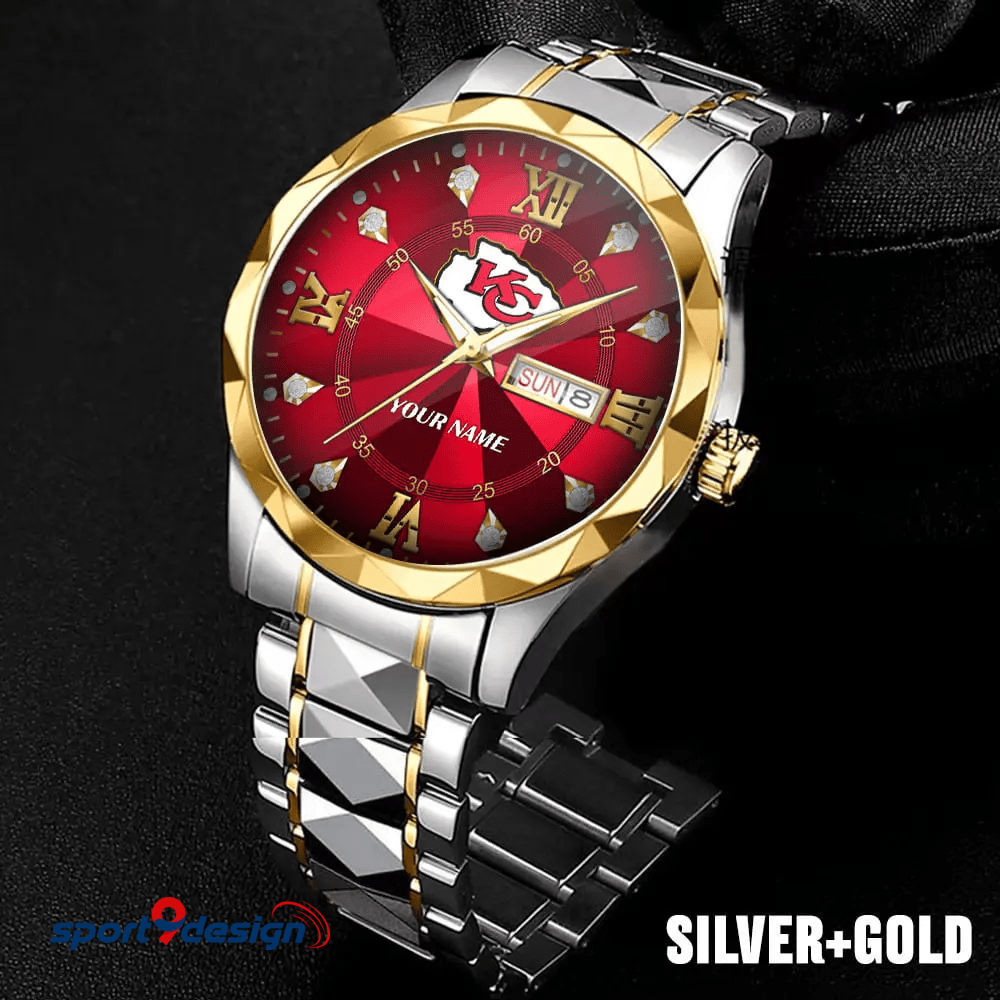 Kansas City Chiefs - American Football Men Luxury Hand Watch All Team Custom Any Name Gift For Fan - Limited Edition
