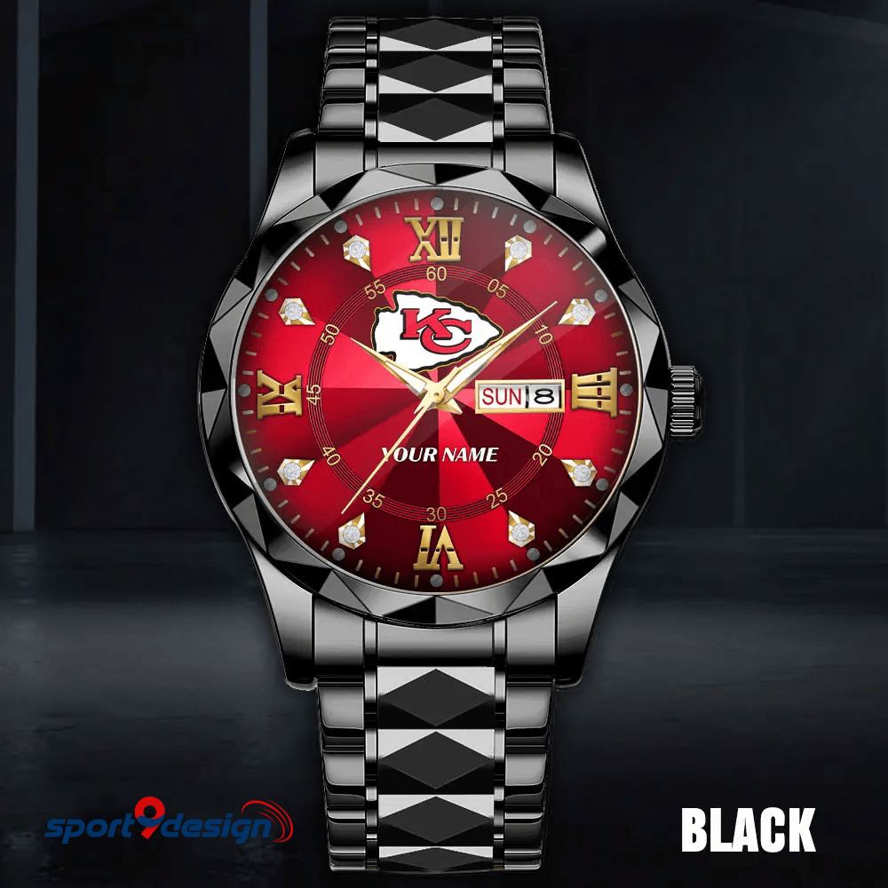 Kansas City Chiefs - American Football Men Luxury Hand Watch All Team Custom Any Name Gift For Fan - Limited Edition