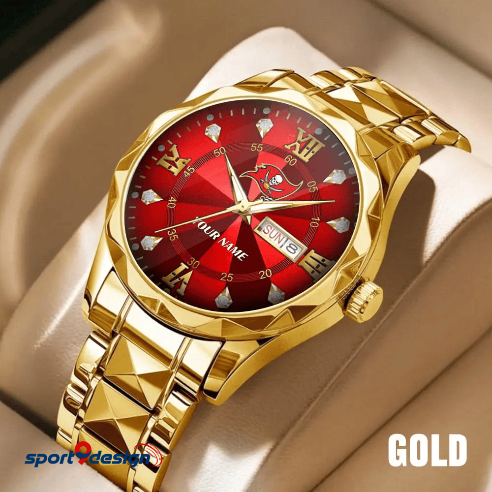 Tampa Bay Buccaneers - American Football Men Luxury Hand Watch All Team Custom Any Name Gift For Fan - Limited Edition