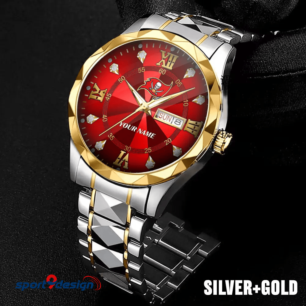 Tampa Bay Buccaneers - American Football Men Luxury Hand Watch All Team Custom Any Name Gift For Fan - Limited Edition