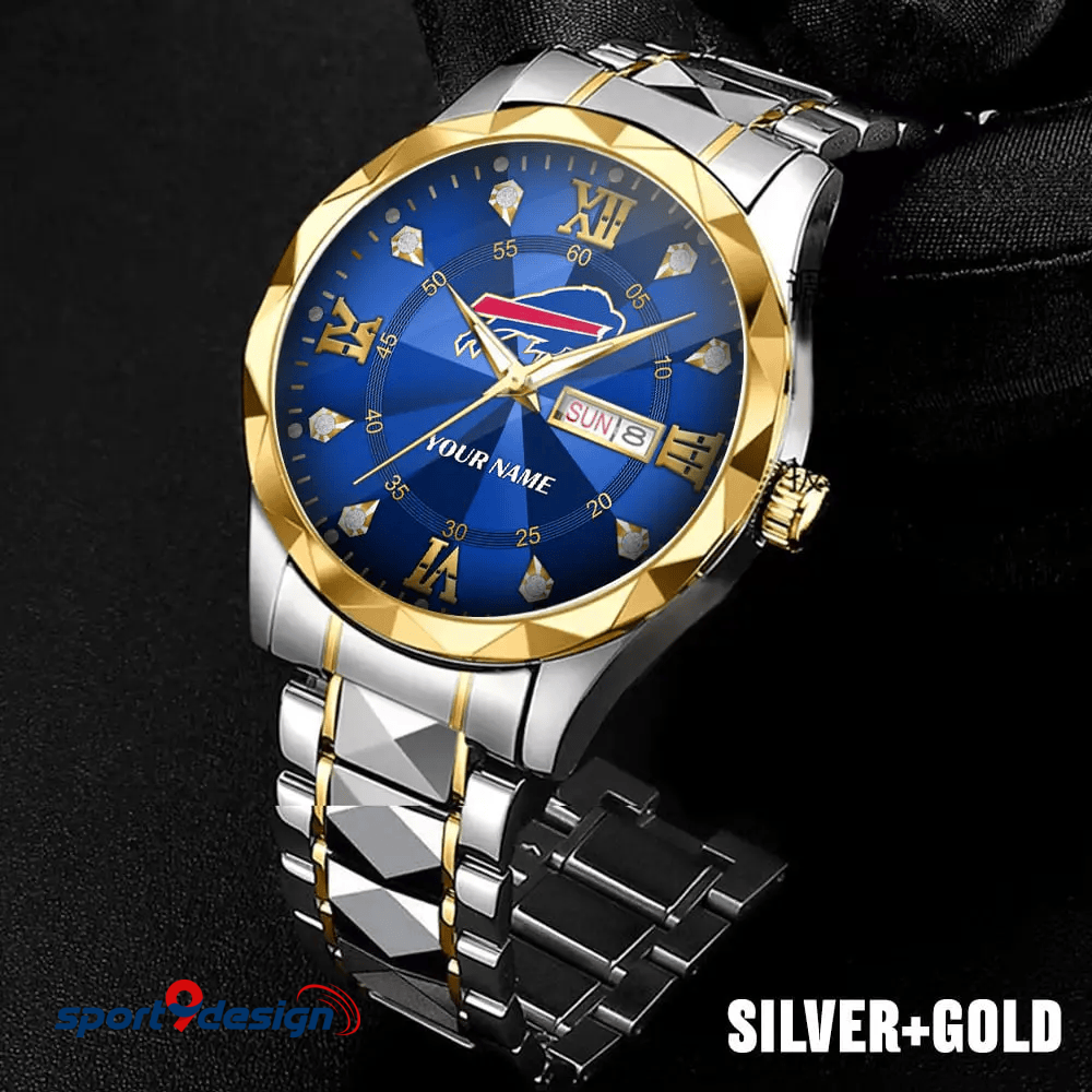 Buffalo Bills - American Football Men Luxury Hand Watch All Team Custom Any Name Gift For Fan - Limited Edition