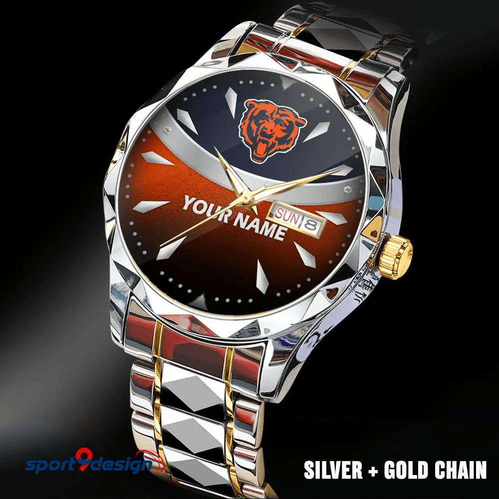 Chicago Bears - American Football Men Luxury Hand Watch Custom Any Name Gifts For Fan-Limitted Edition