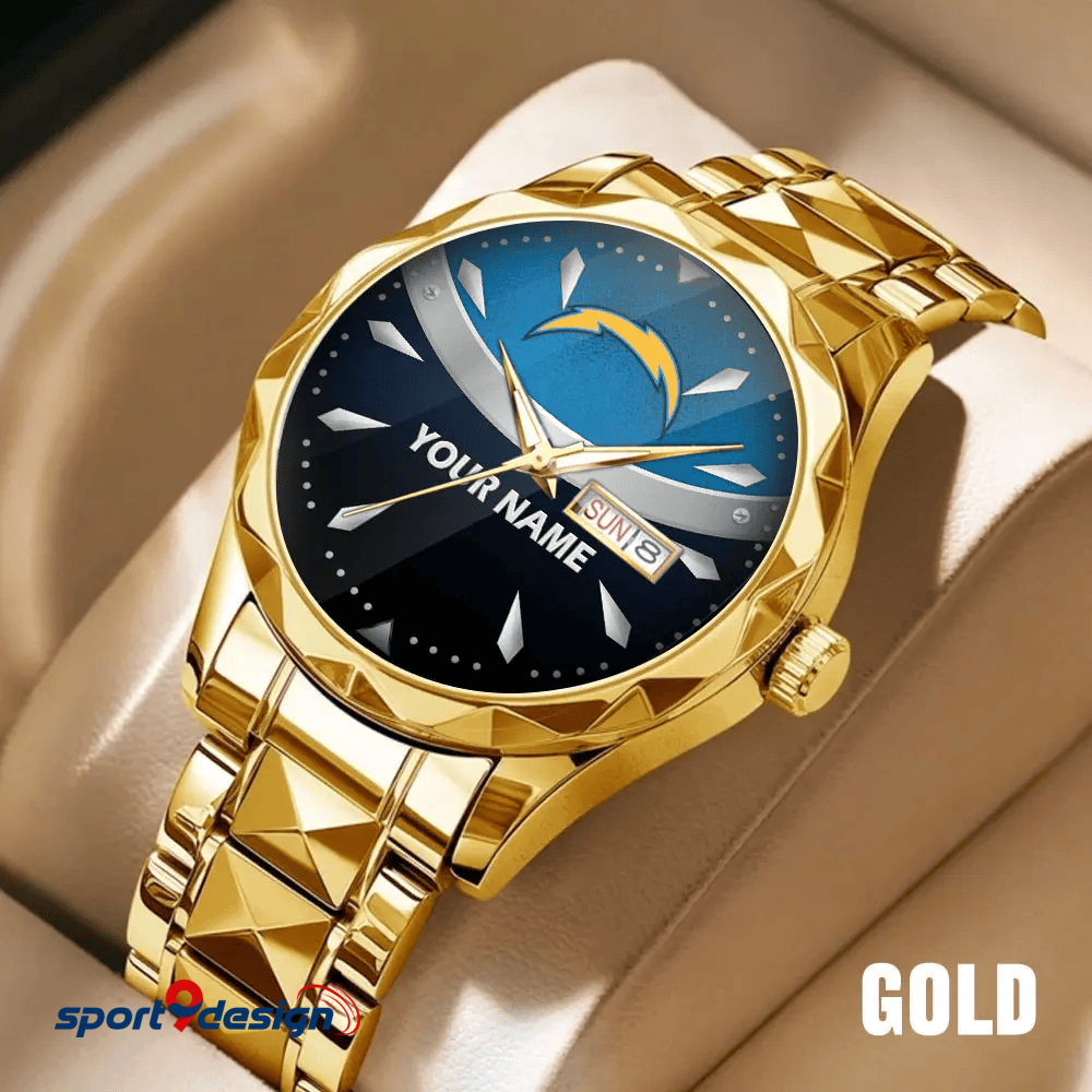 Los Angeles Chargers - American Football Men Luxury Hand Watch Custom Any Name Gifts For Fan-Limitted Edition