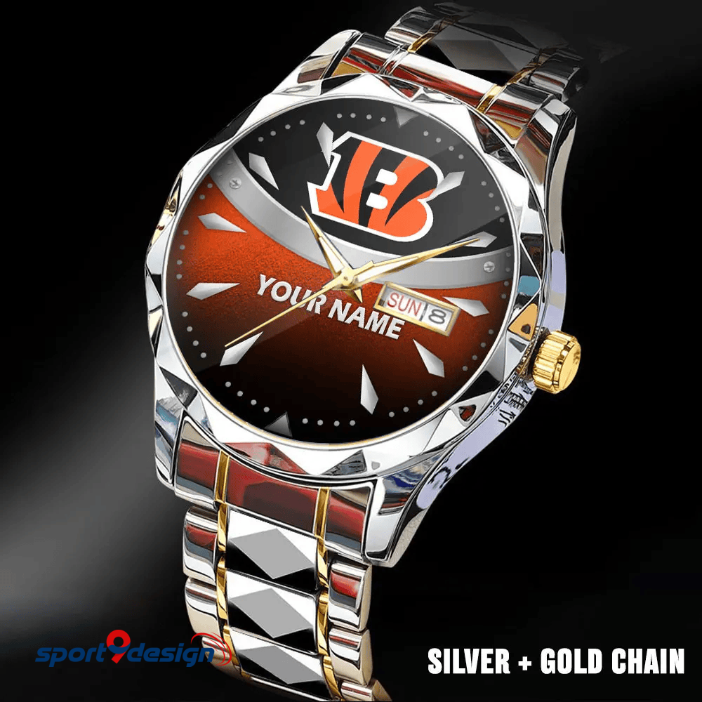 Cincinnati Bengals - American Football Men Luxury Hand Watch Custom Any Name Gifts For Fan-Limitted Edition