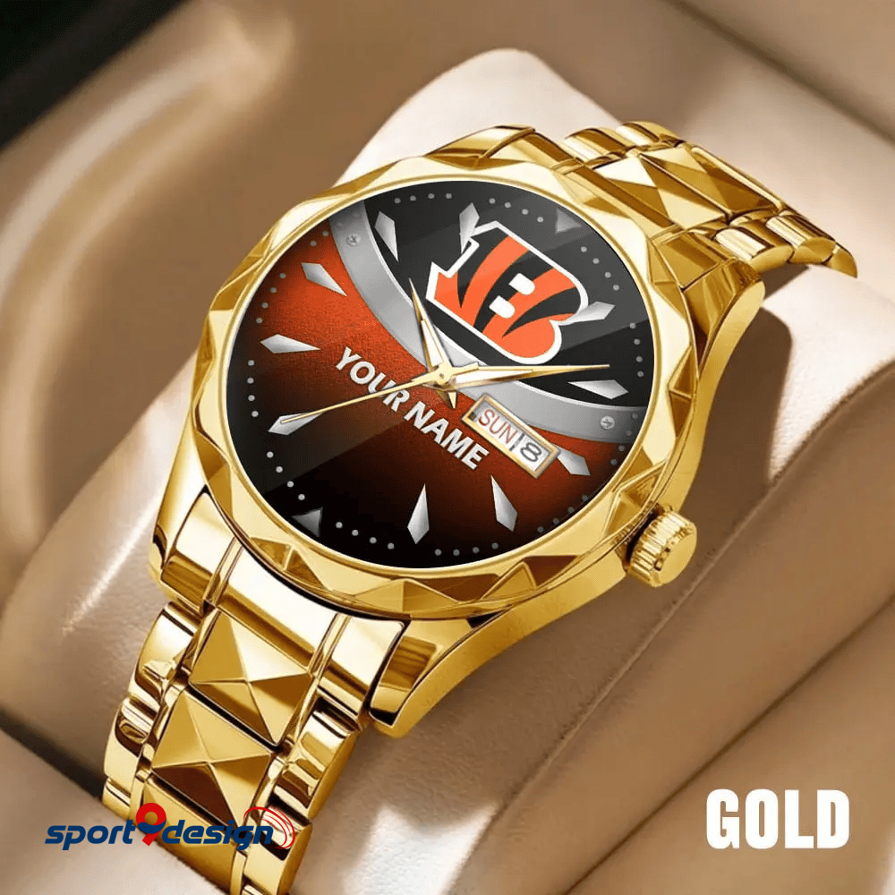 Cincinnati Bengals - American Football Men Luxury Hand Watch Custom Any Name Gifts For Fan-Limitted Edition