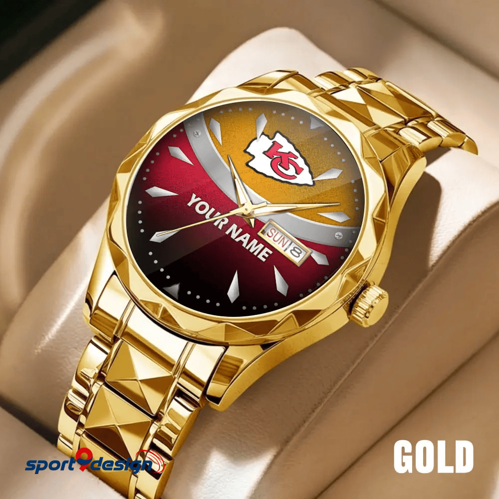 Kansas City Chiefs - American Football Men Luxury Hand Watch Custom Any Name Gifts For Fan-Limitted Edition