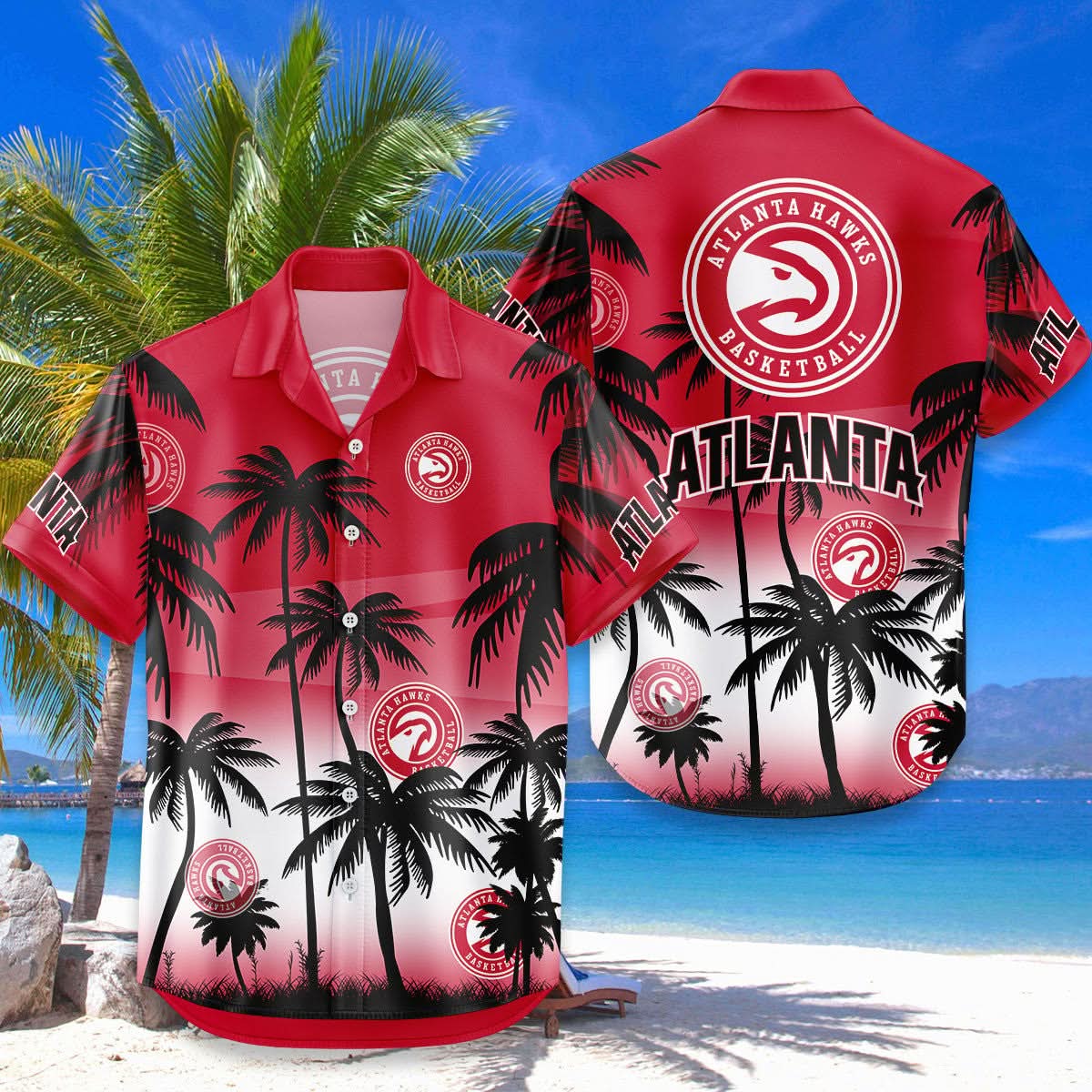 Atlanta Hawks Hawaiian Shirt Coconut Tree