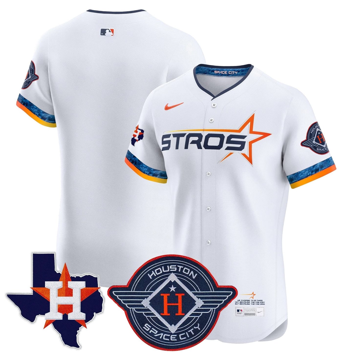 Men's Houston Astros 2025 City Connect Texas Patch Vapor Premier Elite Jersey - All Stitched