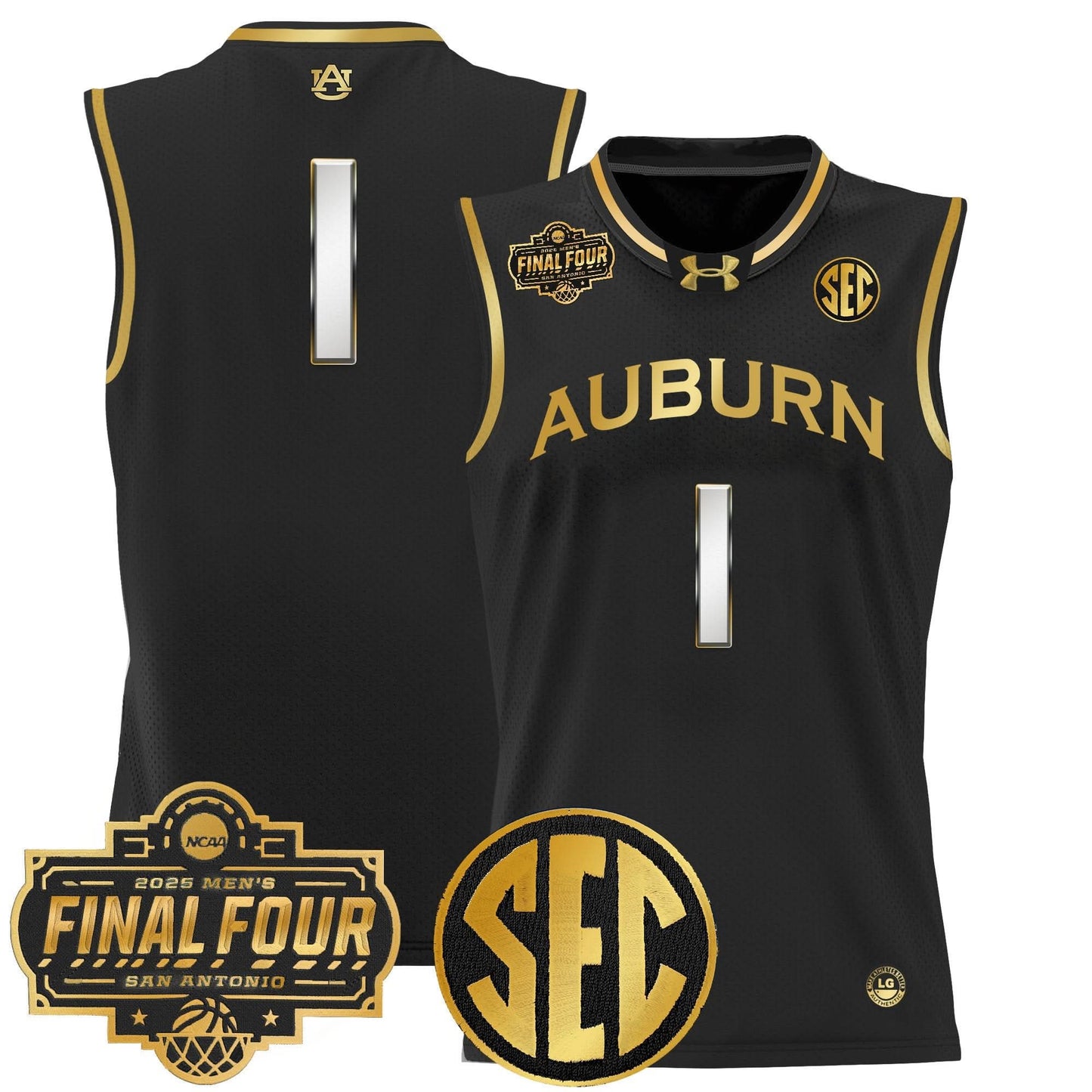 Men's Auburn Tigers 2025 Final Four Patch Lightweight Basketball Jersey - All Stitched