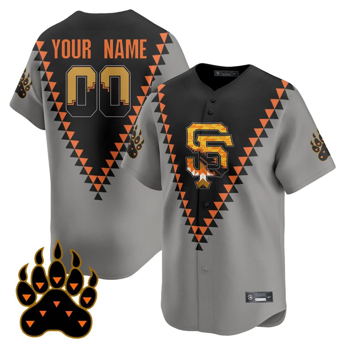 Custom San Francisco Giants Native American Heritage Jersey - All Stitched