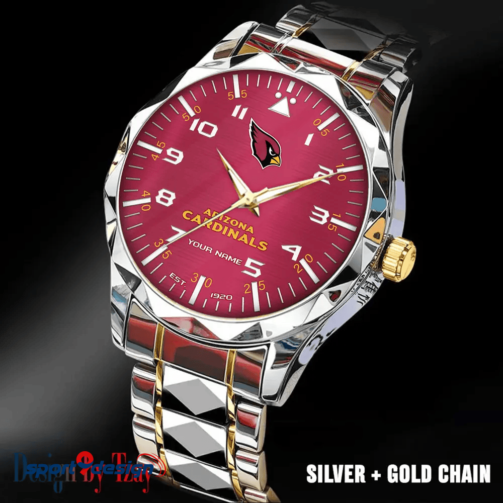 Arizona Cardinals Luxury Diamond Men Watch Trending 2025