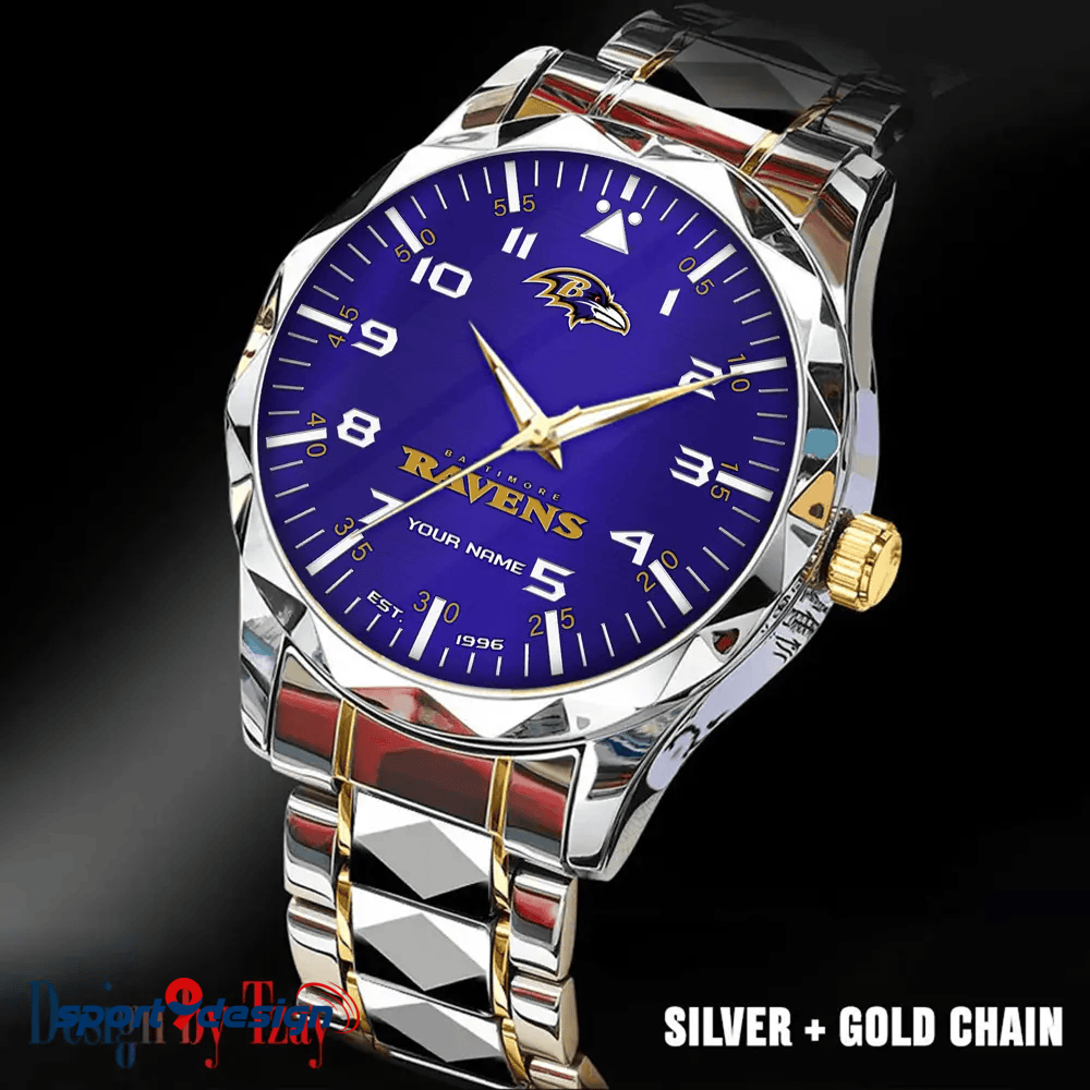 Baltimore Ravens Luxury Diamond Men Watch Trending 2025