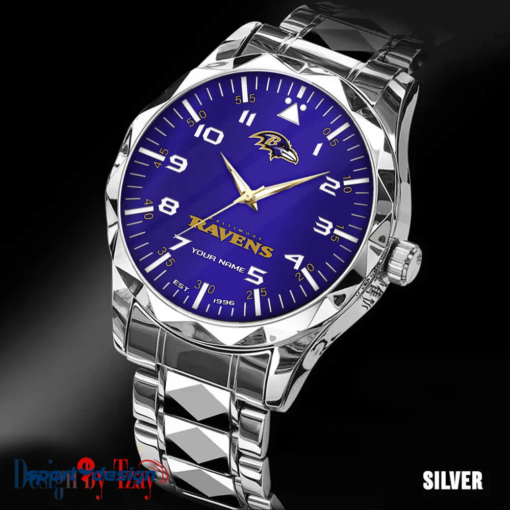 Baltimore Ravens Luxury Diamond Men Watch Trending 2025