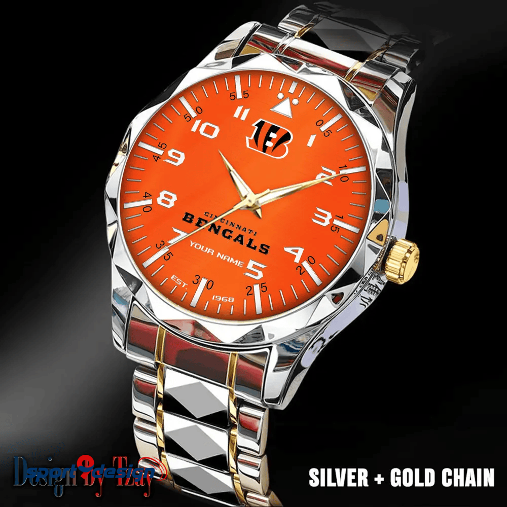 Cincinnati Bengals Luxury Diamond Men Watch Trending 2025