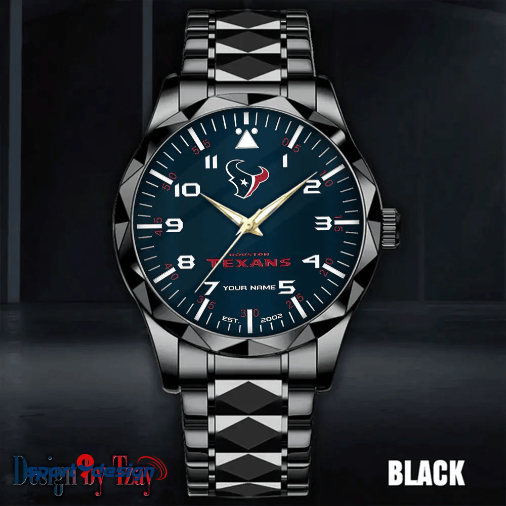 Houston Texans Luxury Diamond Men Watch Trending 2025