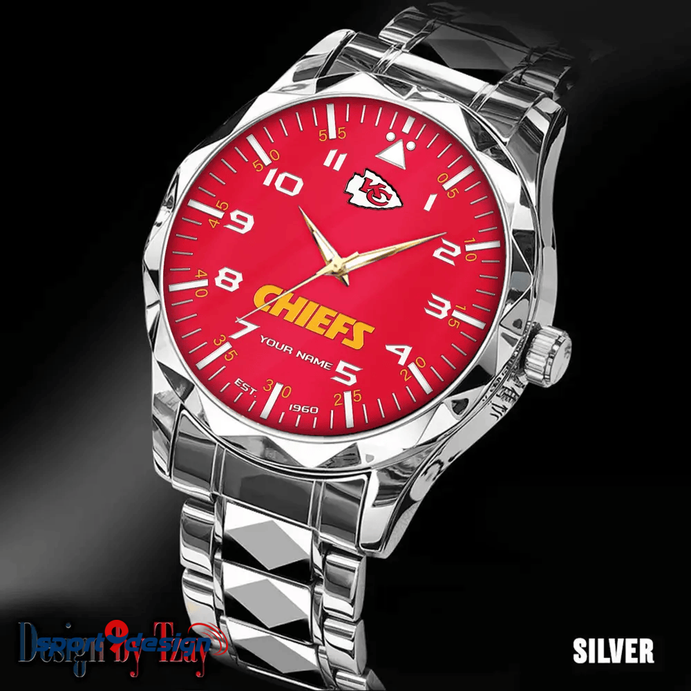 Kansas City Chiefs Luxury Diamond Men Watch Trending 2025