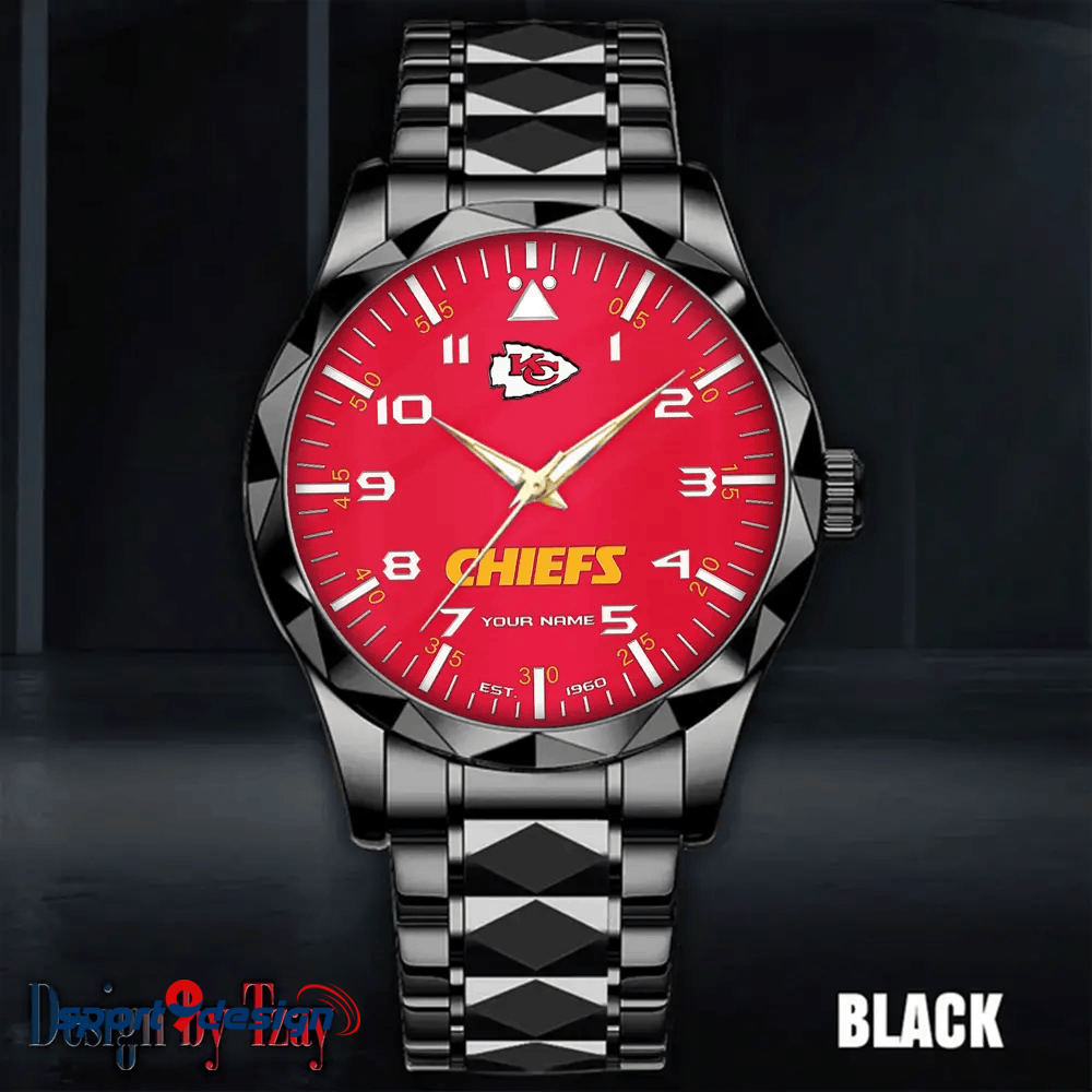 Kansas City Chiefs Luxury Diamond Men Watch Trending 2025