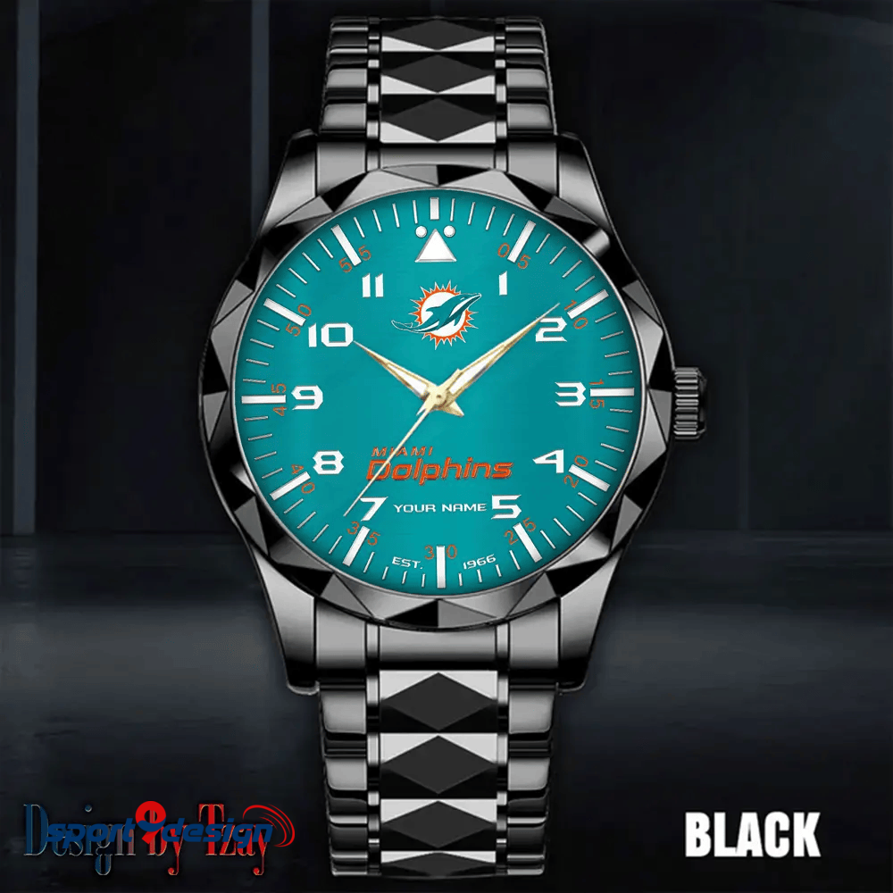 Miami Dolphins Luxury Diamond Men Watch Trending 2025