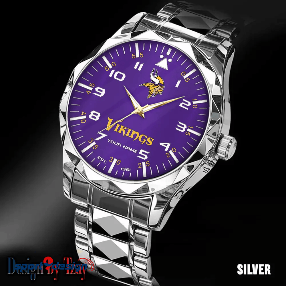 Minnesota Vikings Luxury Diamond Men Watch Trending 2025