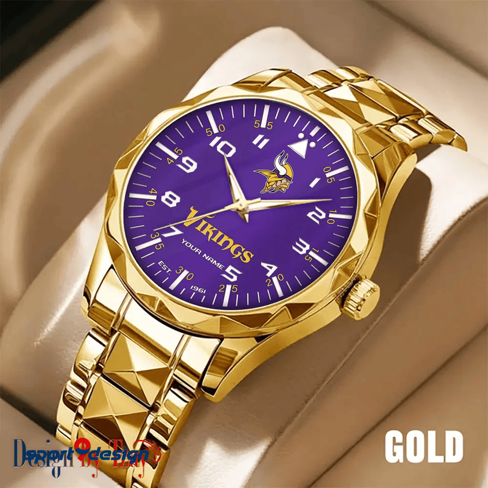 Minnesota Vikings Luxury Diamond Men Watch Trending 2025