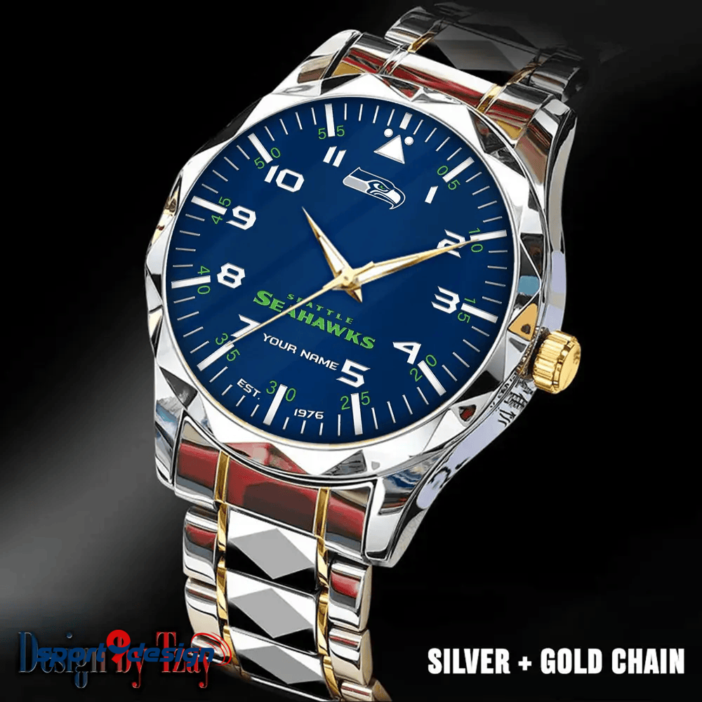 Seattle Seahawks Luxury Diamond Men Watch Trending 2025