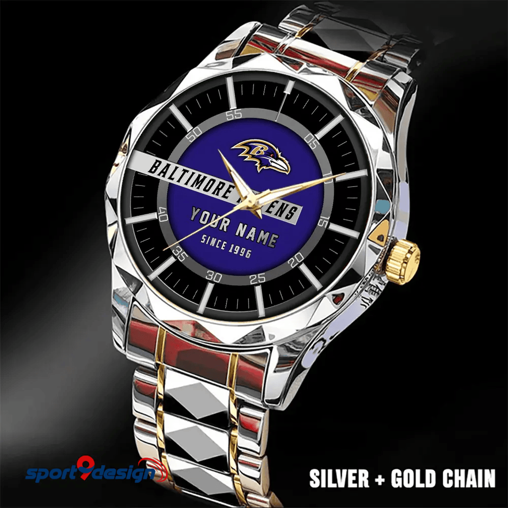 Baltimore Ravens Luxury Diamond Men Watch Trending 2025