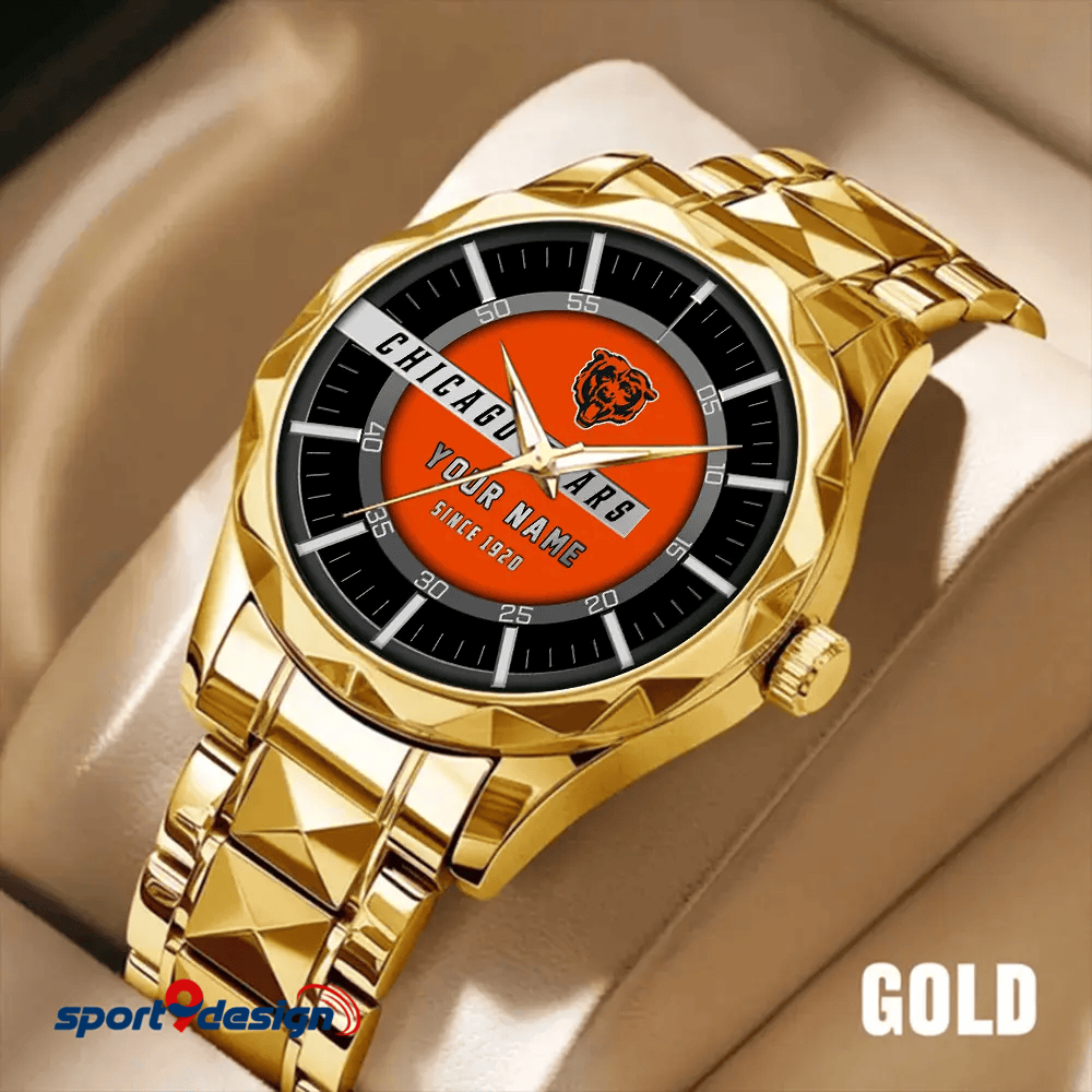 Chicago Bears Luxury Diamond Men Watch Trending 2025