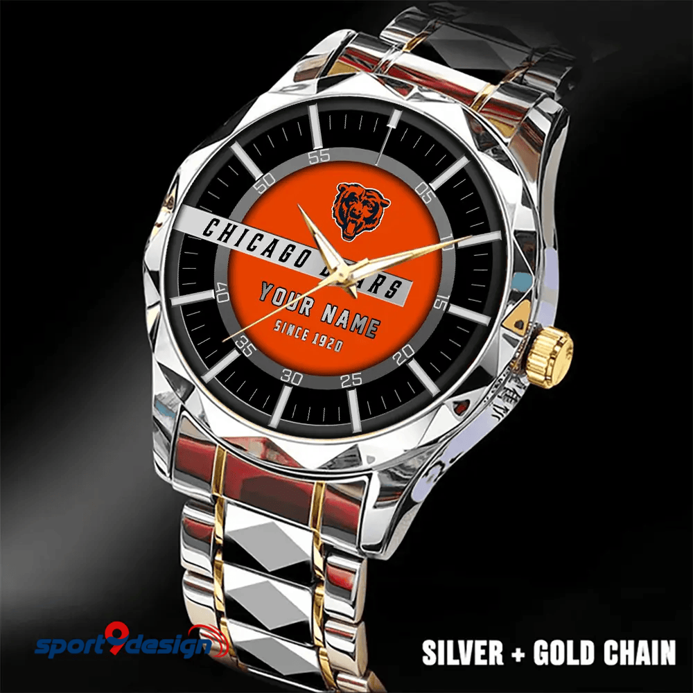 Chicago Bears Luxury Diamond Men Watch Trending 2025