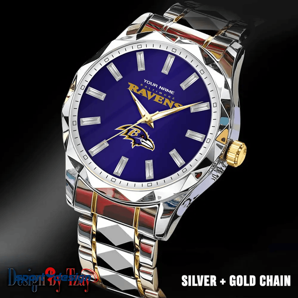 Baltimore Ravens Luxury Diamond Men Watch Trending 2025