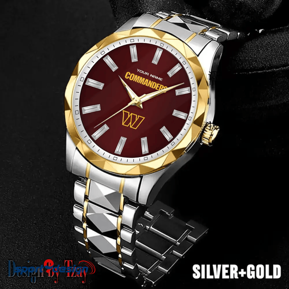 Washington Commanders Luxury Diamond Men Watch Trending 2025