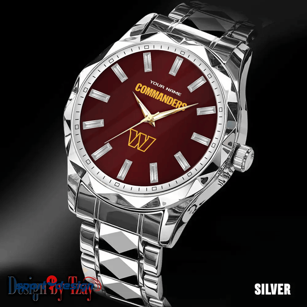 Washington Commanders Luxury Diamond Men Watch Trending 2025