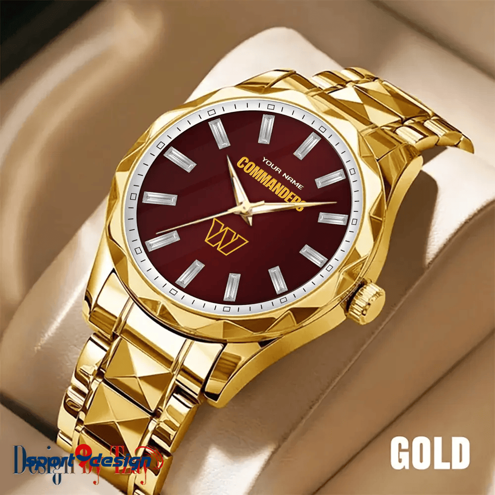 Washington Commanders Luxury Diamond Men Watch Trending 2025