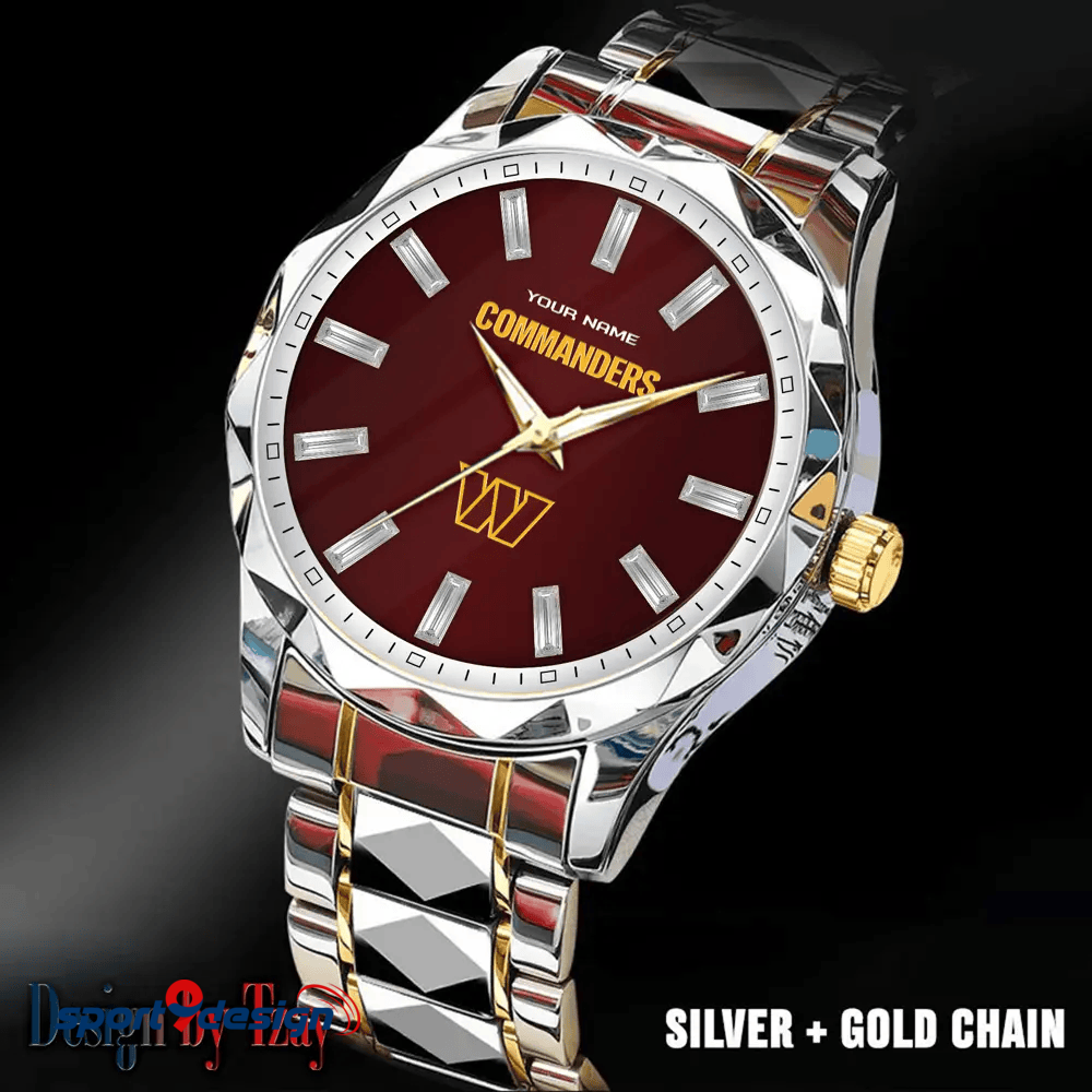 Washington Commanders Luxury Diamond Men Watch Trending 2025