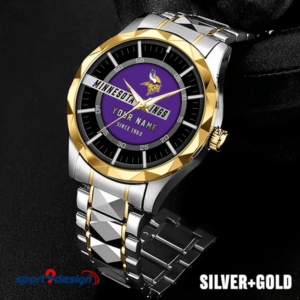Minnesota Vikings Luxury Diamond Men Watch Trending 2025