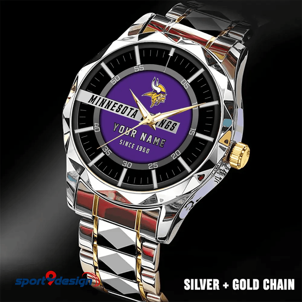 Minnesota Vikings Luxury Diamond Men Watch Trending 2025
