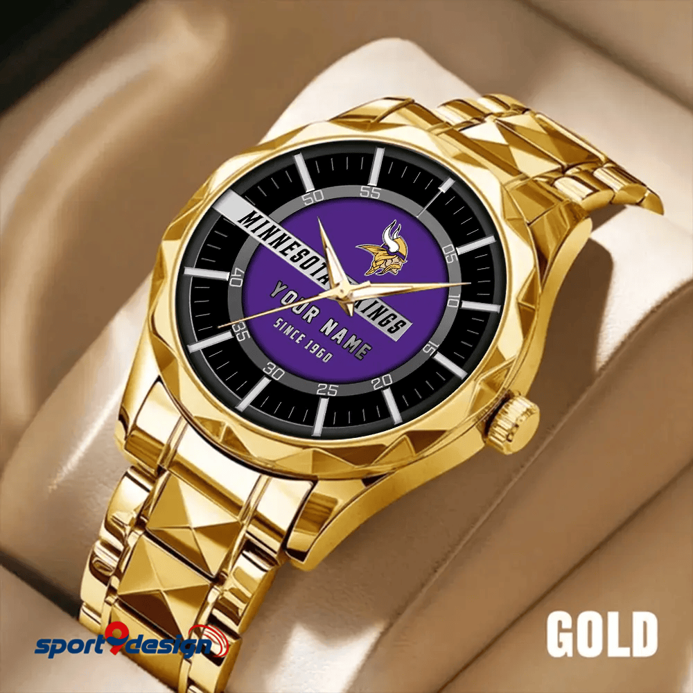 Minnesota Vikings Luxury Diamond Men Watch Trending 2025