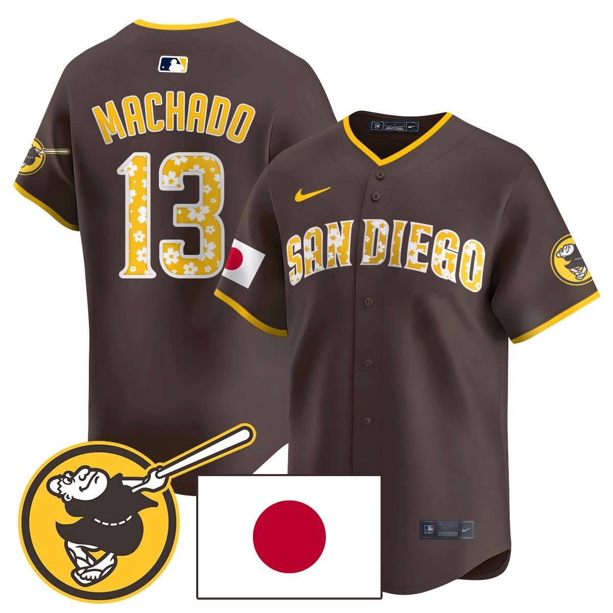 Men's San Diego Padres Japanese Heritage Jersey - All Stitched