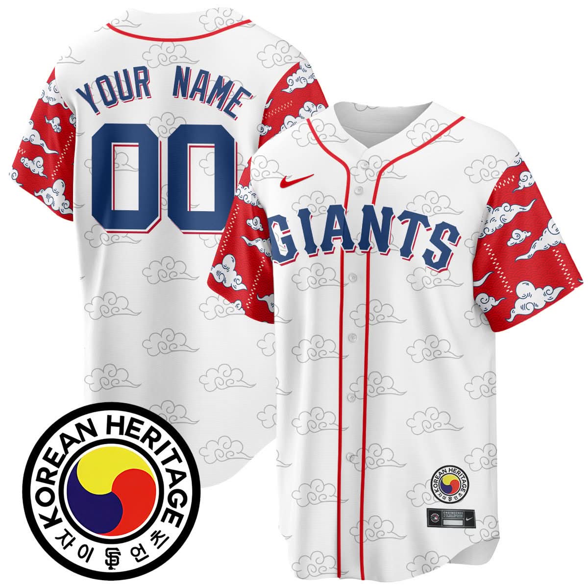 Custom Gender/Name San Francisco Giants Korean Heritage Jersey - All Stitched