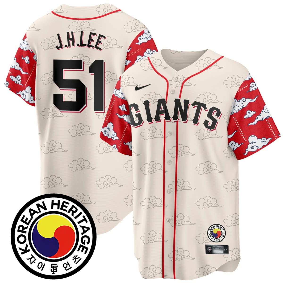 Men's San Francisco Giants Korean Heritage Jersey - All Stitched