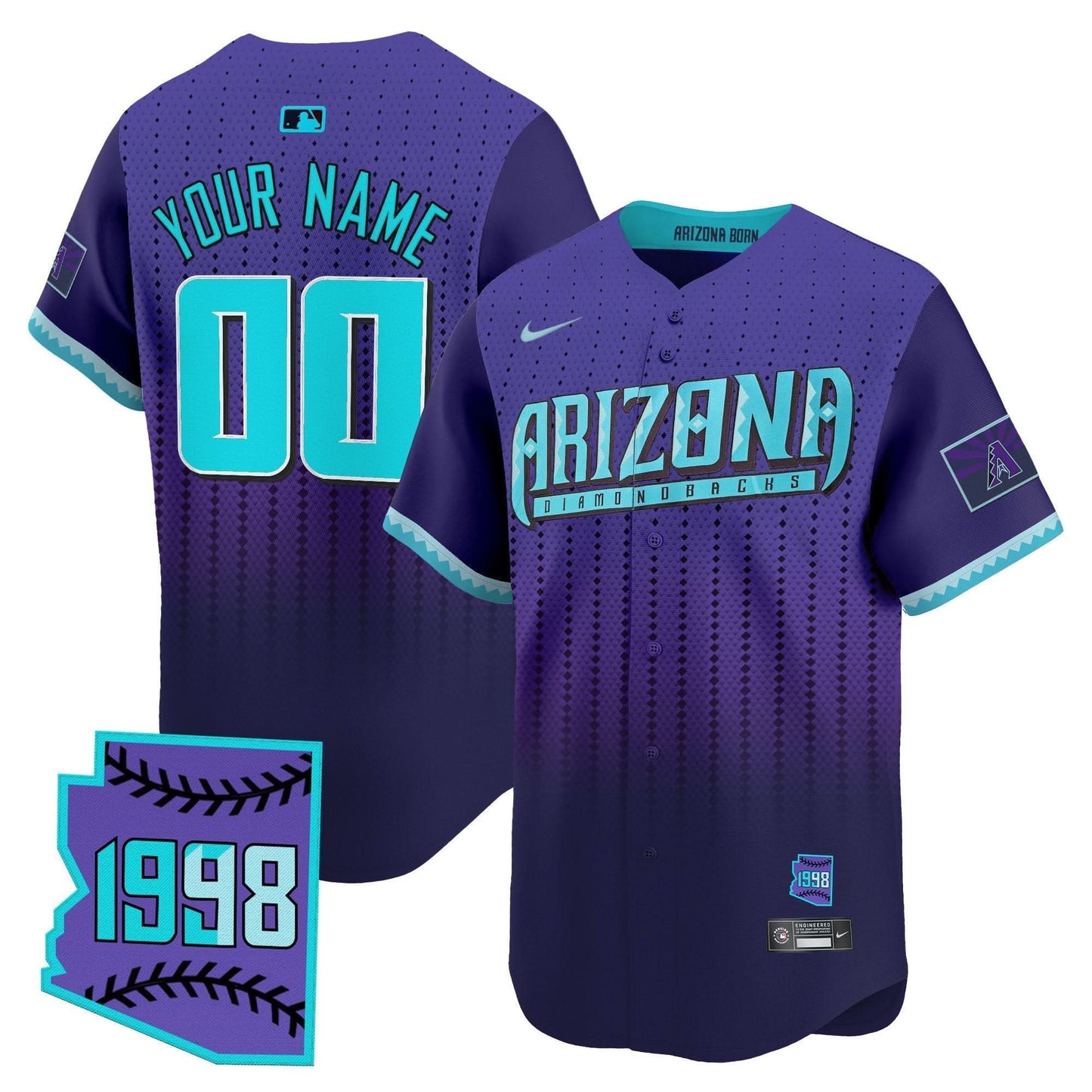 Arizona Diamondbacks 2025 City Connect Vapor Premier Limited Custom Jersey - Stitched