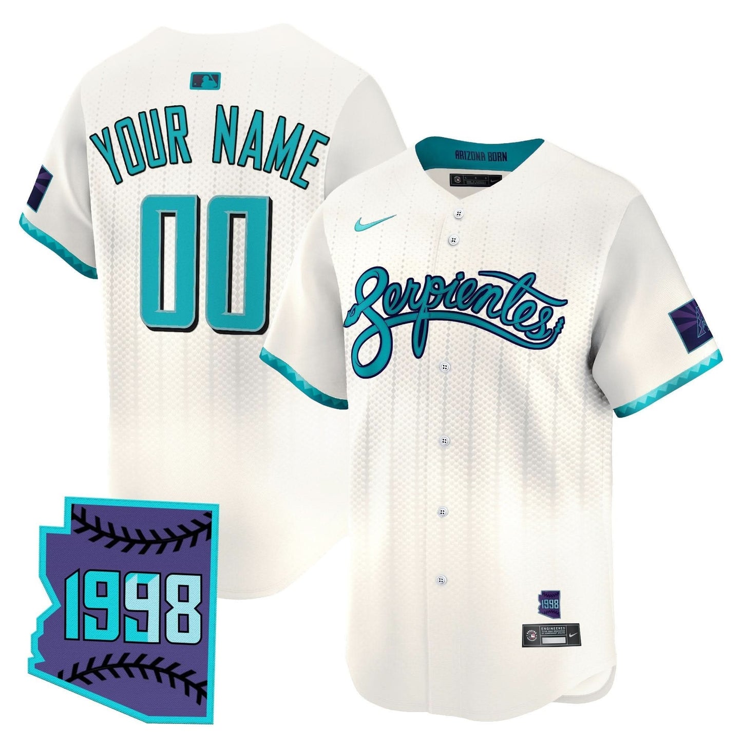 Arizona Diamondbacks 2025 City Connect Vapor Premier Limited Custom Jersey V2 - Stitched