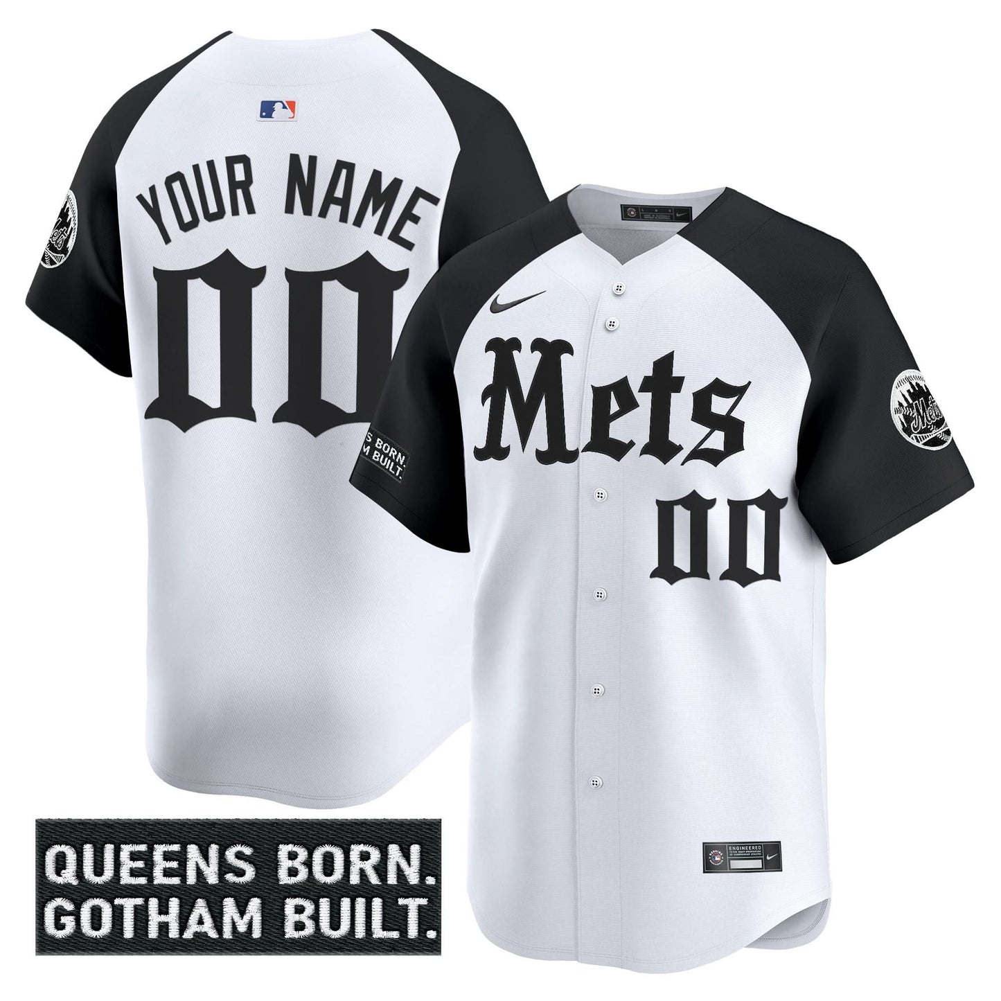 New York Mets 'Gotham Gothic Edition' Vapor Premier Limited Custom Jersey - All Stitched
