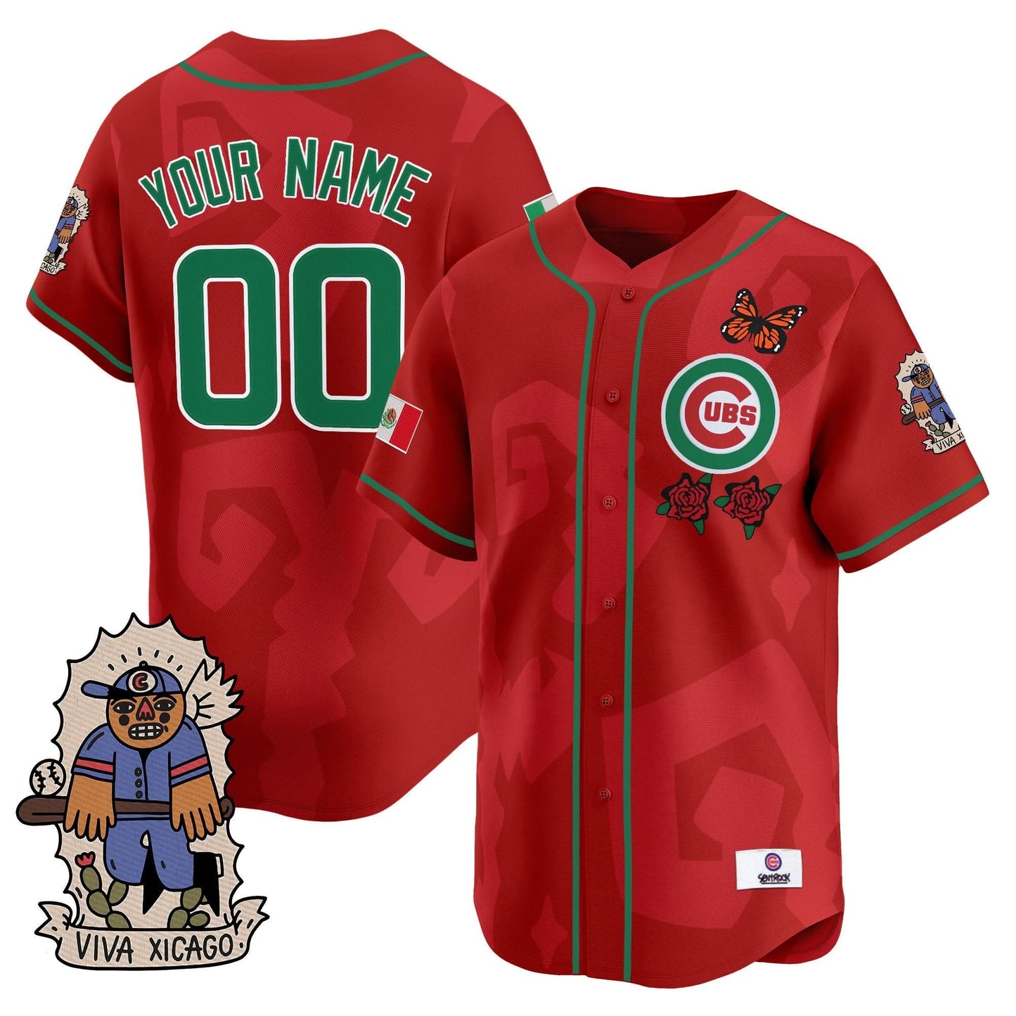 2025 Chicago Cubs Mexican Heritage Vapor Premier Limited Custom Jersey - Stitched
