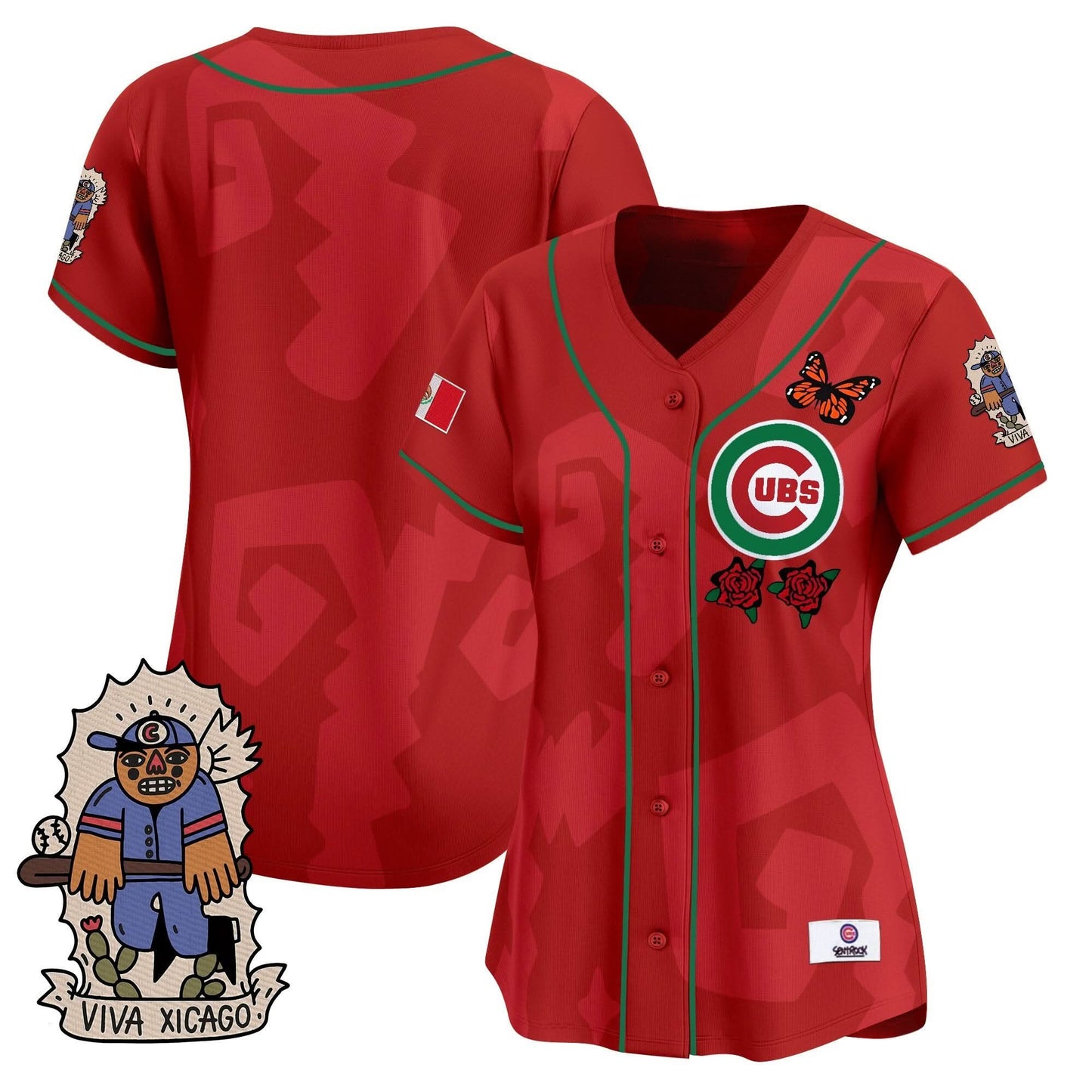 Women's 2025 Chicago Cubs Mexican Heritage Vapor Premier Limited Jersey - Stitched