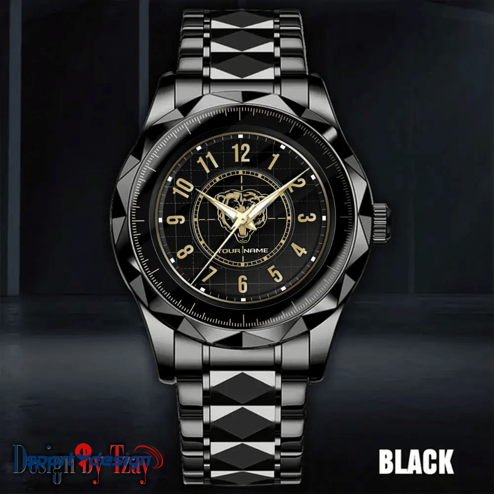 Chicago Bears Luxury Diamond Men Watch Trending 2025